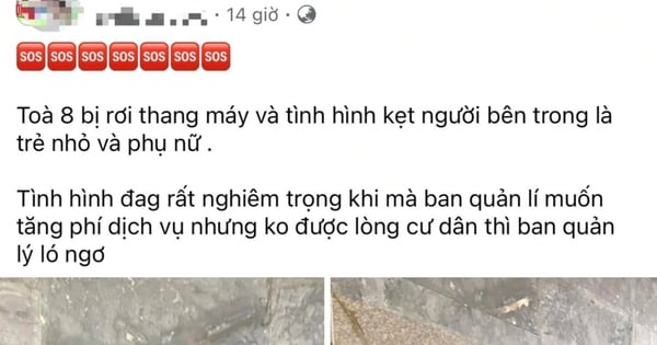 Uncle reported "elevator fall with people trapped" at Dai Thanh apartment building