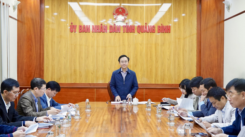 Le vice-président du Comité populaire provincial, Hoang Xuan Tan, a prononcé un discours lors de la réunion.