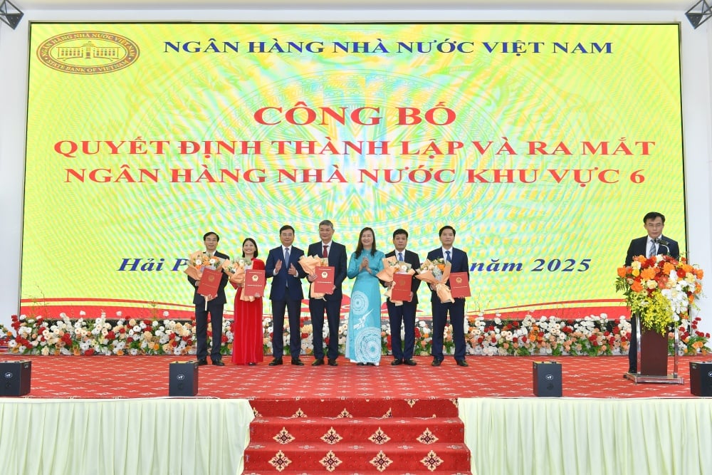 Announcing the decision to establish and launch the State Bank of Vietnam Region 6