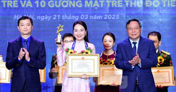 Actress Bao Thanh and the youngest female associate professor in Vietnam were honored as Outstanding Young Faces of the Capital 2024