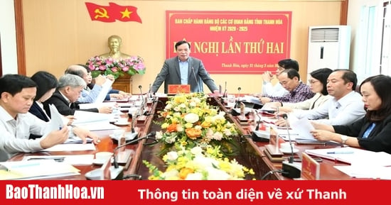 The second conference of the Party Executive Committee of Thanh Hoa Provincial Party agencies, term 2020-2025