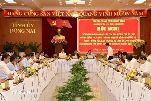 Thông qua kết quả kiểm tra đối với Đồng Nai, Bình Phước, Long An và Tây Ninh