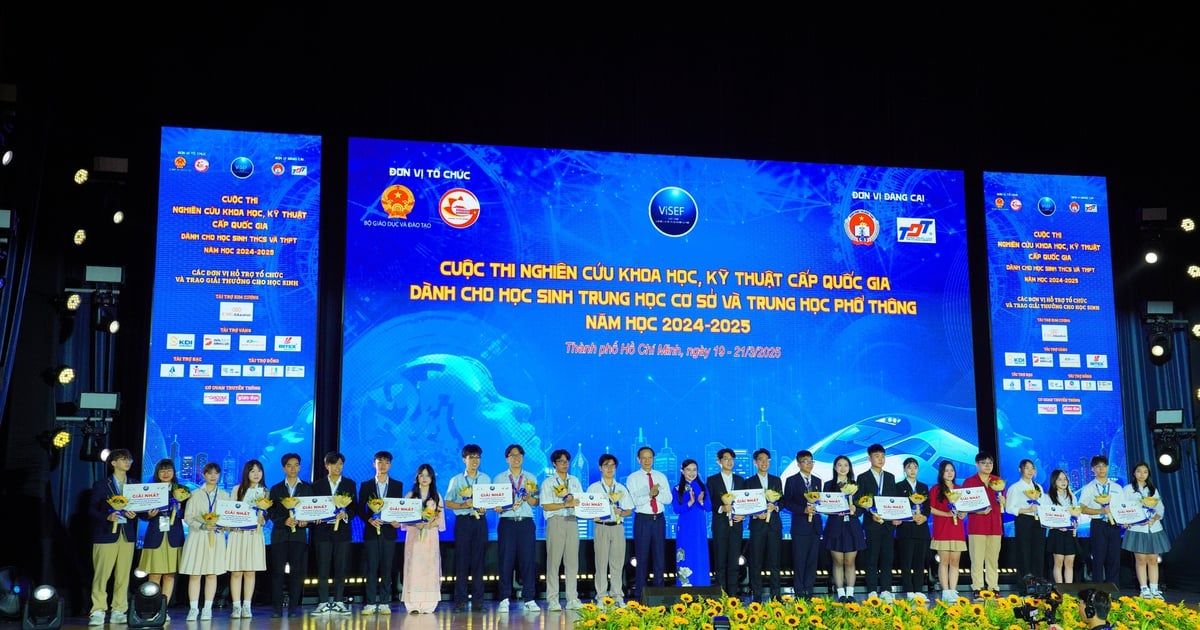 12 đề tài đạt giải nhất Cuộc thi Khoa học kỹ thuật quốc gia năm 2025