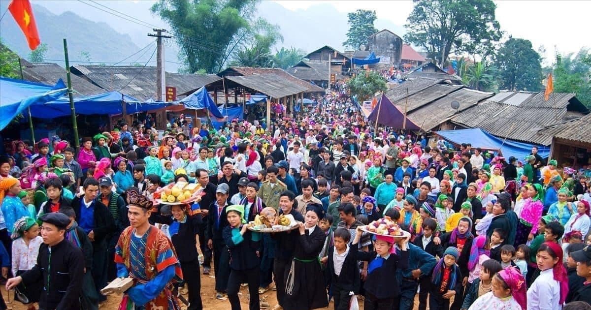 Ha Giang: El Festival del Mercado Phong Luu Khau Vai 2025 con el tema "Khau Vai Returns" llegará pronto.