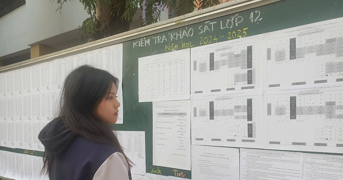 Los estudiantes de 12º grado de Hanoi participan en encuestas y ensayos para el examen de graduación.