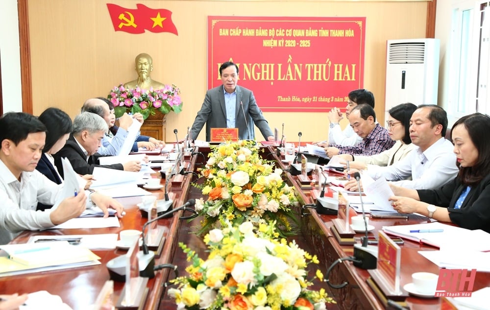 The second conference of the Party Executive Committee of Thanh Hoa Provincial Party agencies, term 2020-2025