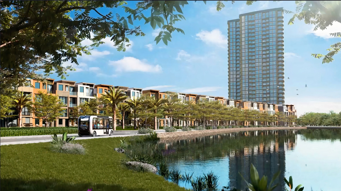 A water body with buildings and trees  AI-generated content may be incorrect.