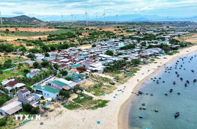 La zone de planification pour la construction du projet de centrale nucléaire de Ninh Thuan 1 dans le village de Vinh Truong, commune de Phuoc Dinh (district de Thuan Nam, province de Ninh Thuan). (Photo : Nguyen Thanh/VNA)