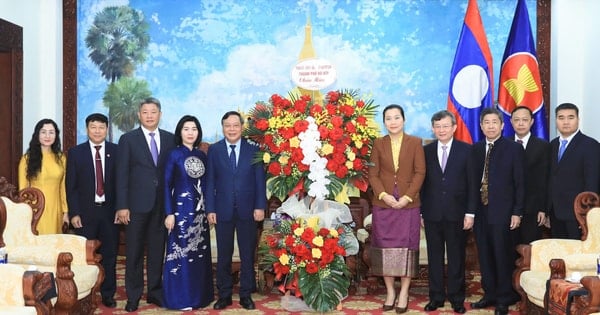 Hanoi congratulates the Lao Embassy on the 70th anniversary of the founding of the Lao People's Revolutionary Party