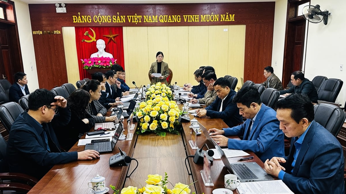 The Provincial Party Standing Committee's inspection delegation works in Vi Xuyen