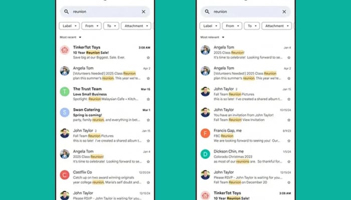 Google đang cải thiện khả năng tìm kiếm Gmail bằng AI