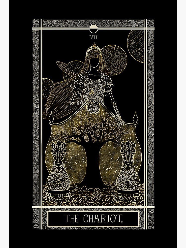 The Kinner Tarot Deck Tarot Cards: The Chariot | Art Board Print