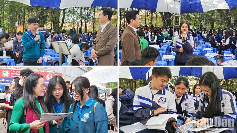 Mehr als 3.000 Studenten nehmen am Beratungsprogramm zur Prüfungszeit in Da Lat teil. Foto 5