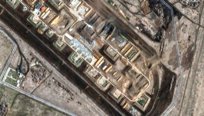 Satellite images show heavy damage at Russian air base