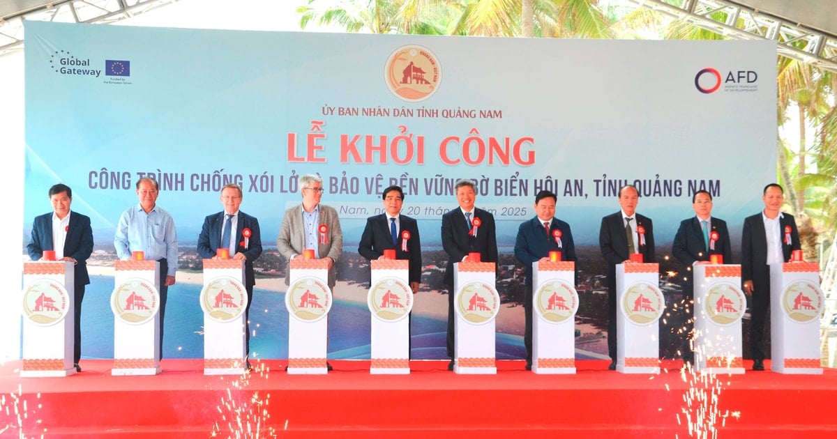 Quang Nam inicia la construcción de un proyecto antierosión en la playa de Hoi An