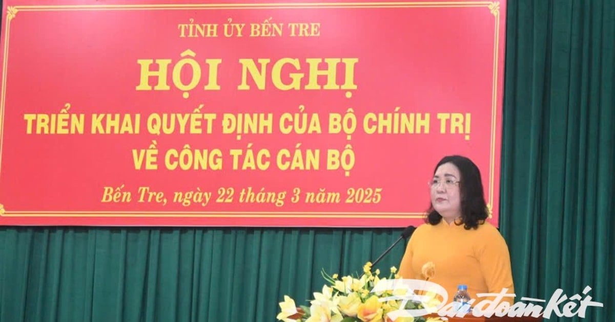 La Sra. Ho Thi Hoang Yen ocupa el cargo de Secretaria de la Provincia de Ben Tre.