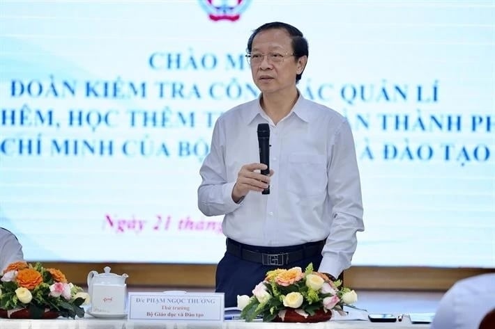 El viceministro Pham Ngoc Thuong habló en la reunión. (Foto: Moet)