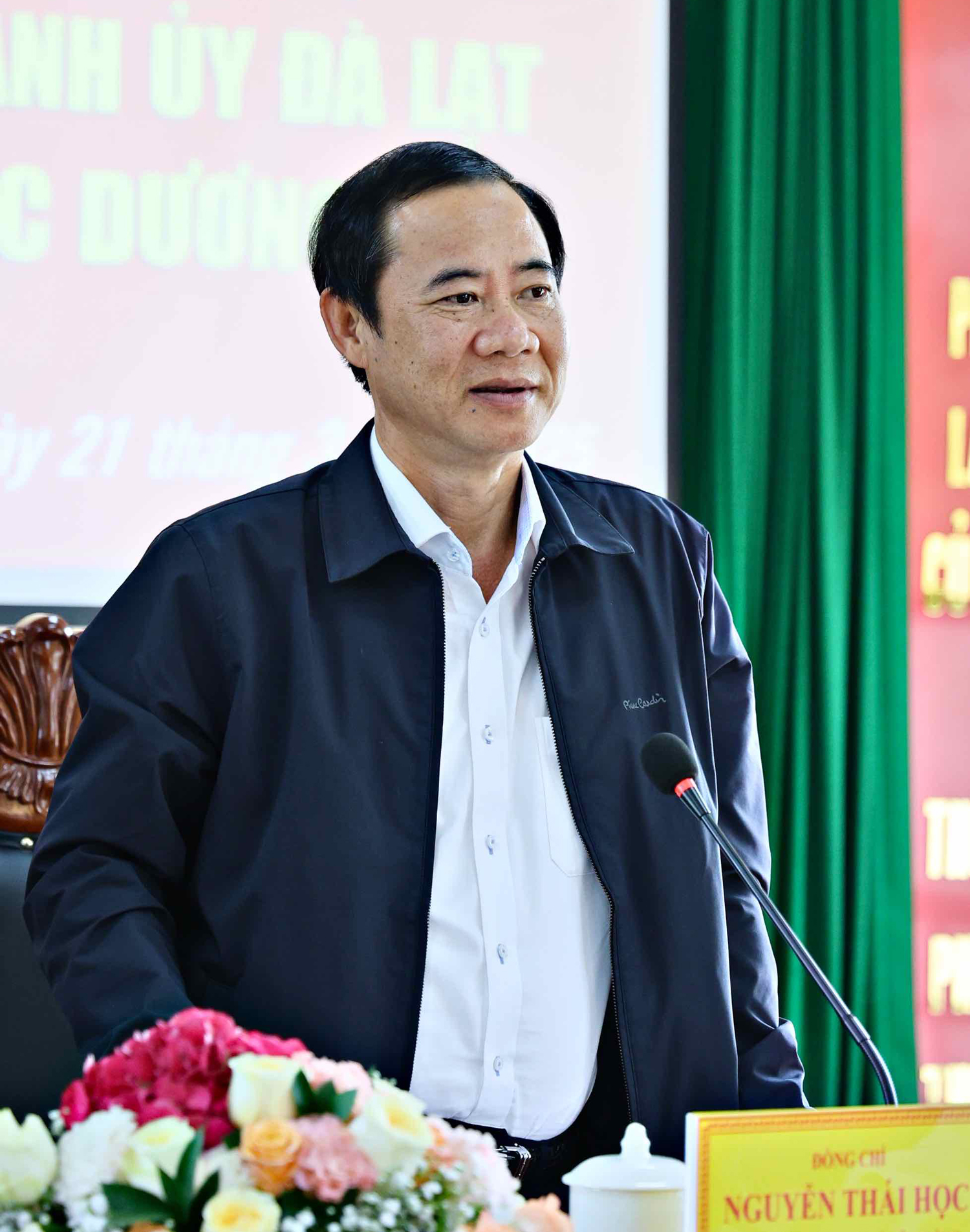 Đồng chí Nguyễn Thái Học - Quyền Bí thư Tỉnh uỷ kết luận tại buổi làm việc với Ban Thường vụ Thành uỷ Đà Lạt và Huyện uỷ Lạc Dương