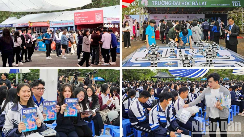 Mehr als 3.000 Studenten nehmen am Beratungsprogramm zur Prüfungszeit in Da Lat teil. Foto 2