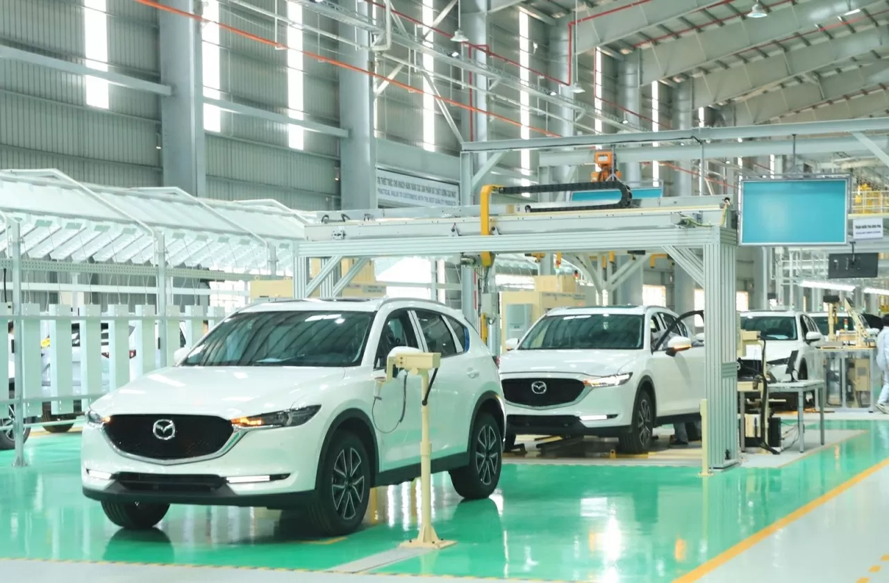 Nhà máy Thaco Mazda của Công ty Cổ phần ô tô Trường Hải. Ảnh: Thống Nhất/TTXVN