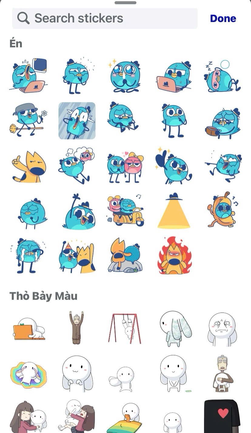 Người dùng Facebook có thể dễ dàng tải bộ sticker miễn phí trên ứng dụng