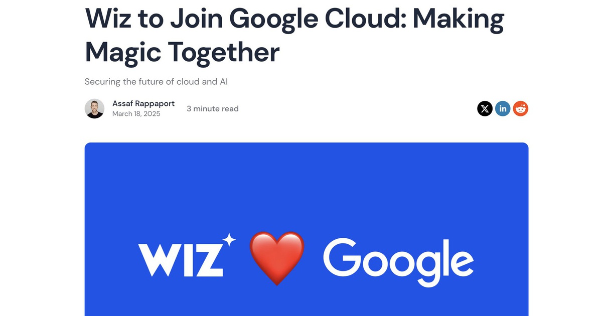 Alphabet acquiert Wiz pour 32 milliards de dollars