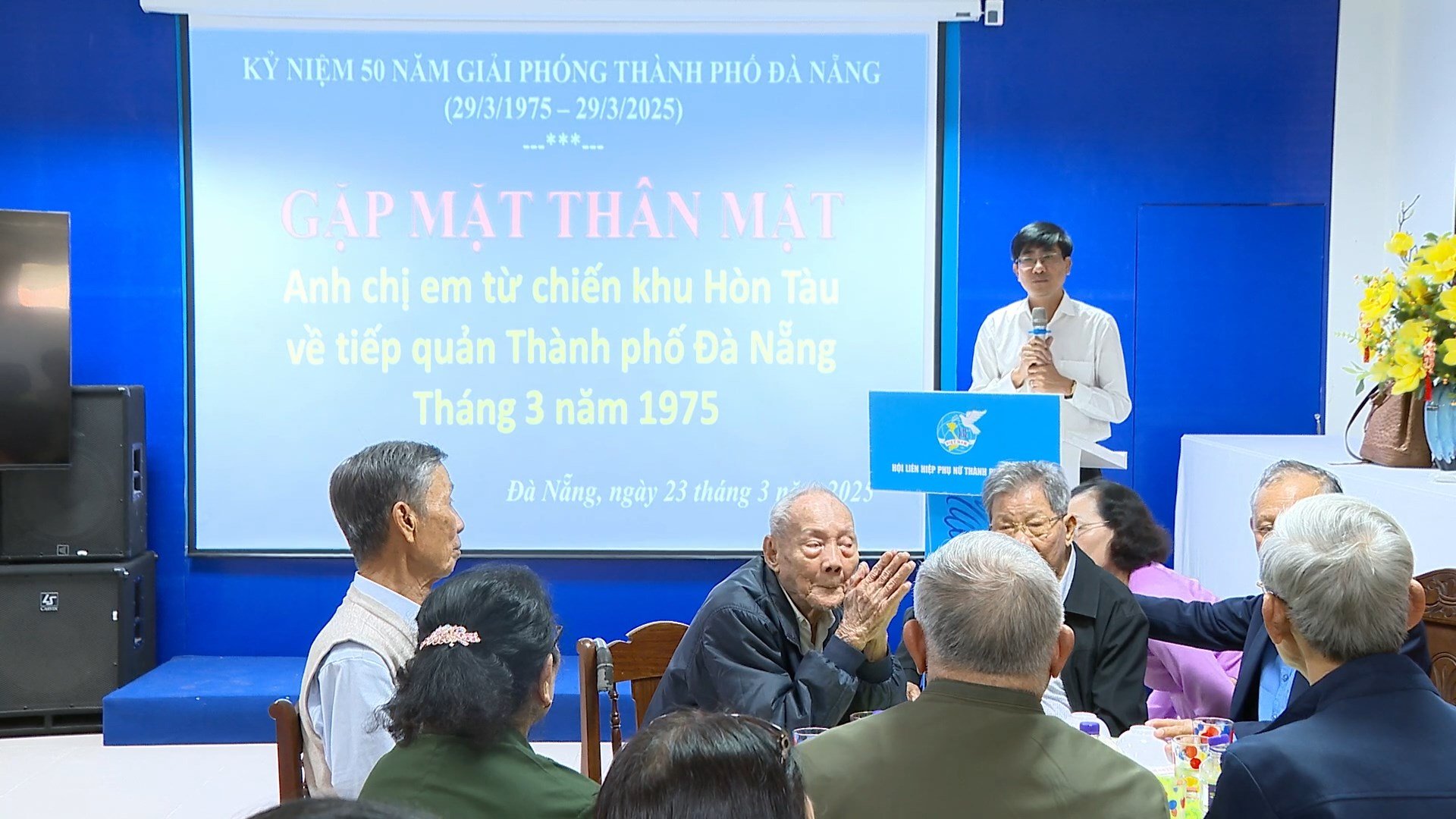 Rencontre avec les cadres de la zone de guerre de Hon Tau revenant pour reprendre la ville de Da Nang 03/1975