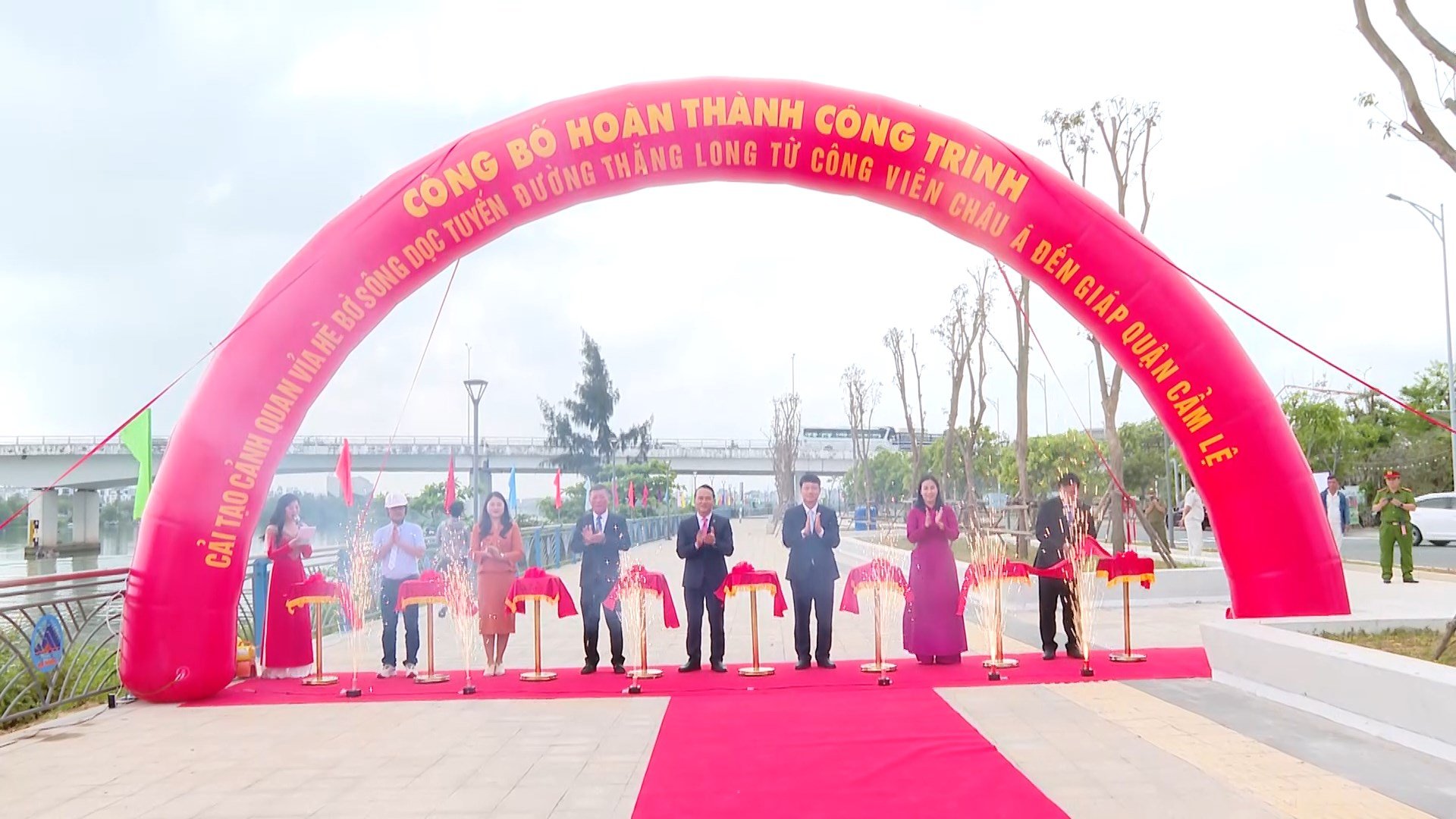 Fertigstellung und Inbetriebnahme des Gehwegsanierungsprojekts der Thang Long Straße