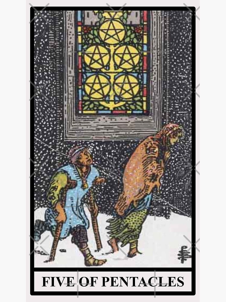 Tarot CINQ DE PENTACLES