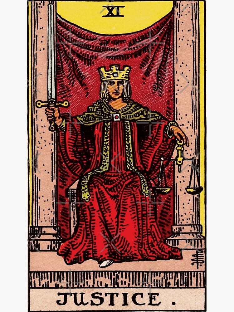 carte de tarot de la justice