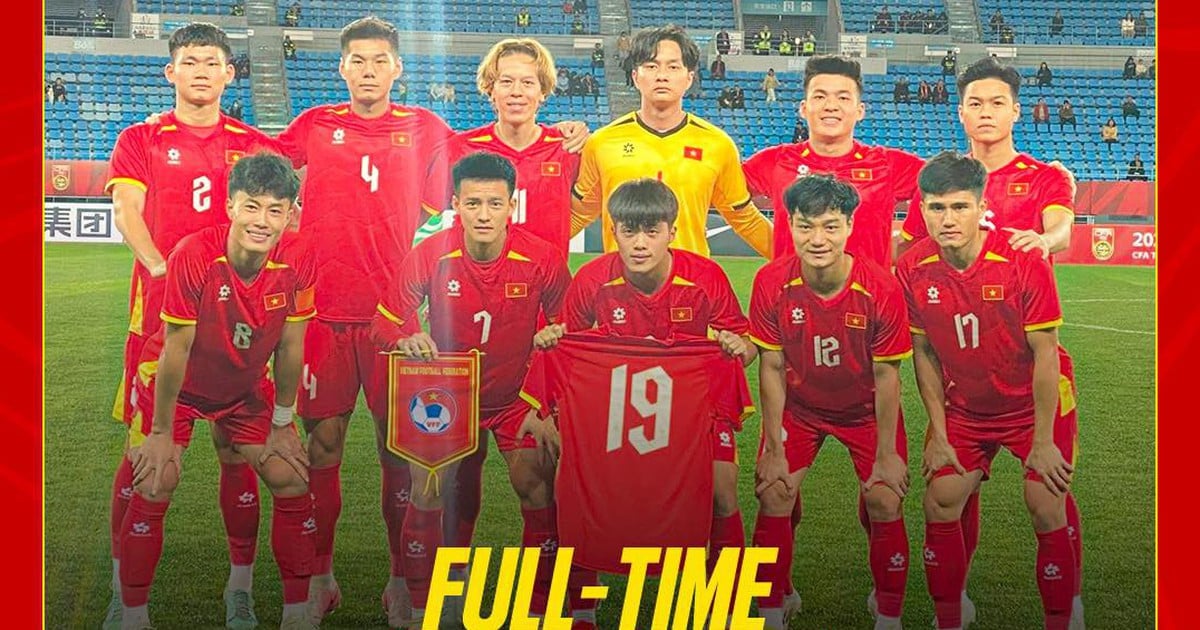 U.22 Vietnam drew dramatically with the extremely strong Uzbekistan team: Entered the top 2, after the host China