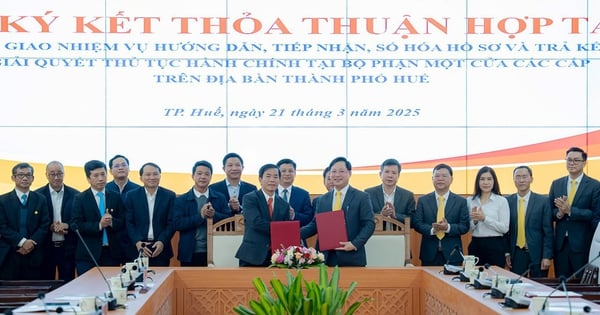 El Comité Popular de la Ciudad de Hue y la Corporación Postal de Vietnam firmaron un acuerdo de cooperación