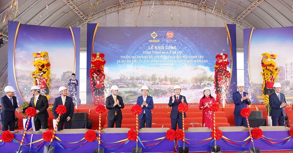 Ceremonia de inicio de obras del Proyecto de Vivienda Social del Grupo Sun y la Infraestructura de la Universidad Nam Cao