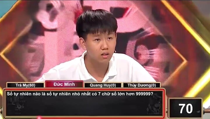 Tìm ra số tự nhiên nhỏ nhất có 7 chữ số?