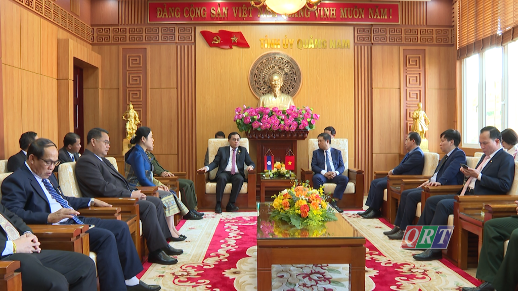 Secretary of Quang Nam Provincial Party Committee Luong Nguyen Minh Triet received a working delegation from Sekong province - Laos