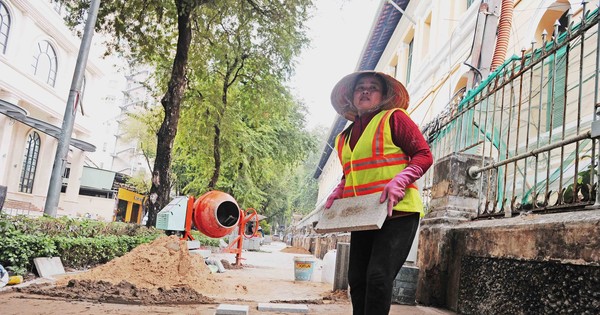 Dándole una 'nueva capa' a las aceras de Ciudad Ho Chi Minh