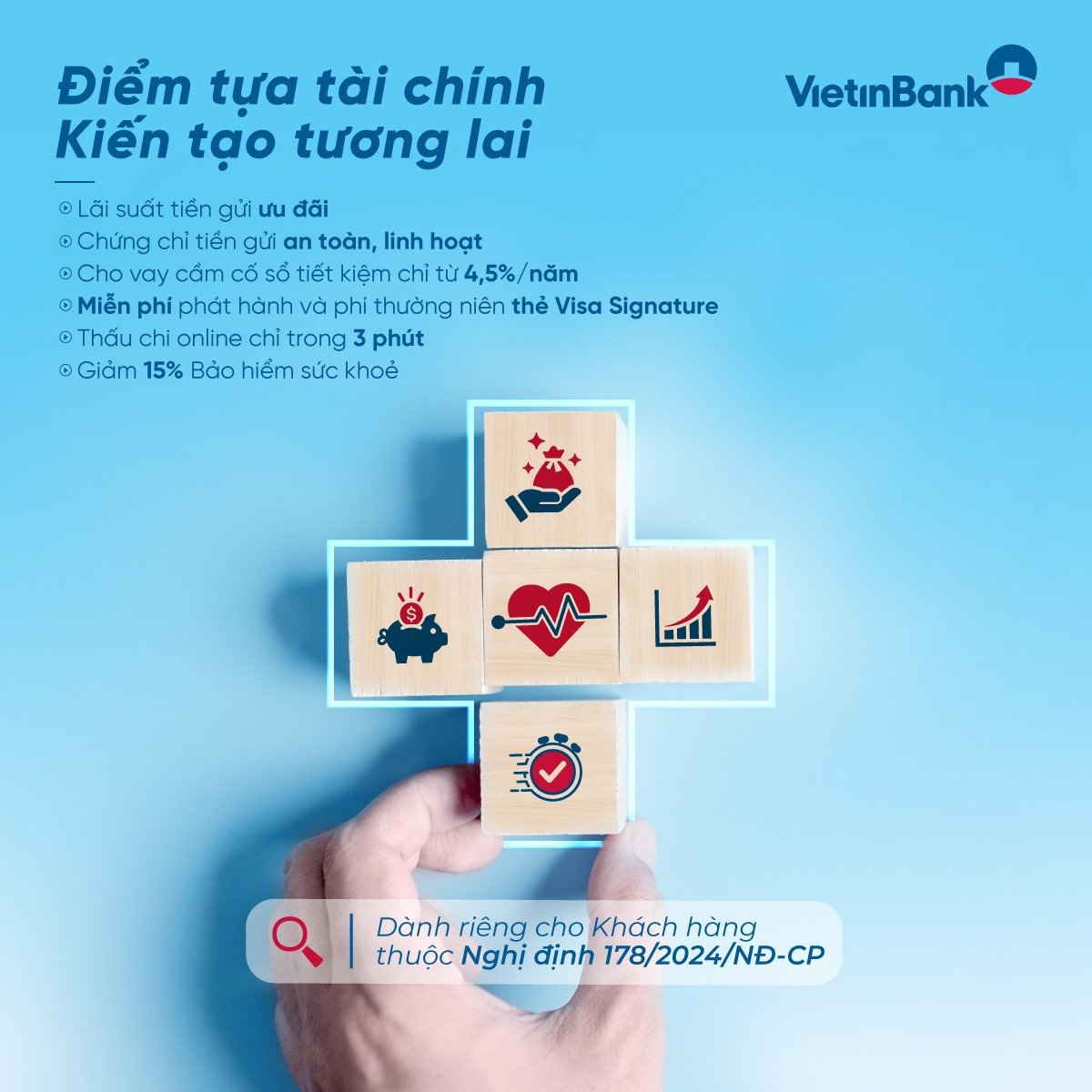 VietinBank ra mắt Gói ưu đãi “Điểm tựa tài chính - Kiến tạo tương lai”