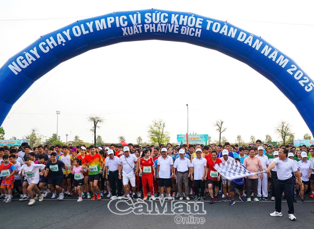 Sở VHTTDL tỉnh Cà Mau tổ chức Ngày chạy Olympic vì sức khoẻ toàn dân năm 2025 - Ảnh 4.