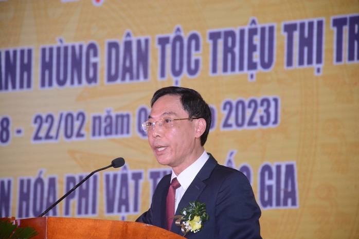 Đón nhận di sản văn hóa phi vật thể quốc gia Lễ hội đền Bà Triệu - Ảnh 1.