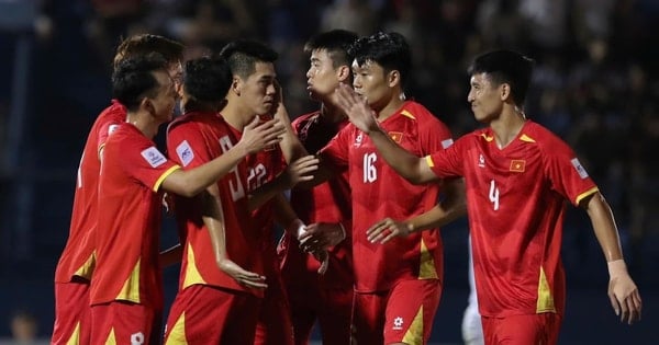 Vietnam team won big against Laos team in the opening match of the 3rd qualifying round of Asian Cup 2027