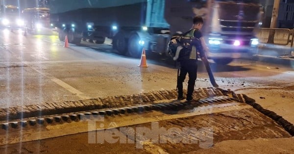 L'état actuel des dommages au niveau des joints de dilatation de la Ring Road 3 surélevée a provoqué la « déchirure » de la surface de la route.