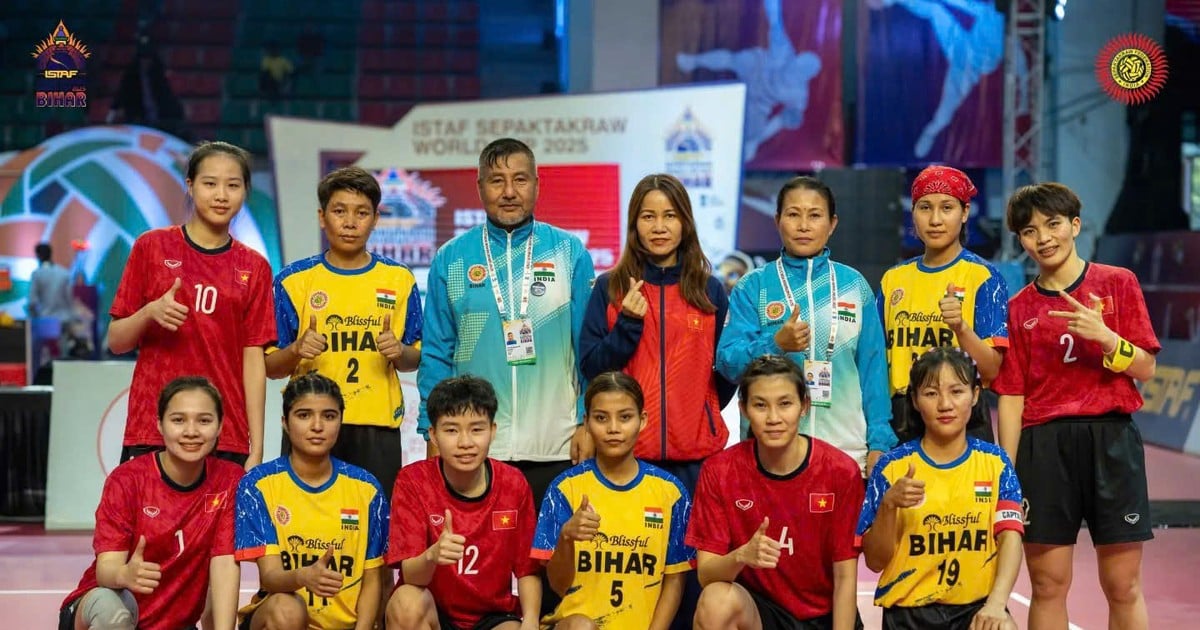 El equipo vietnamita de Sepak Takraw ganó la medalla de plata en la prueba femenina de 3 piezas en la Copa del Mundo de Sepak Takraw 2025.