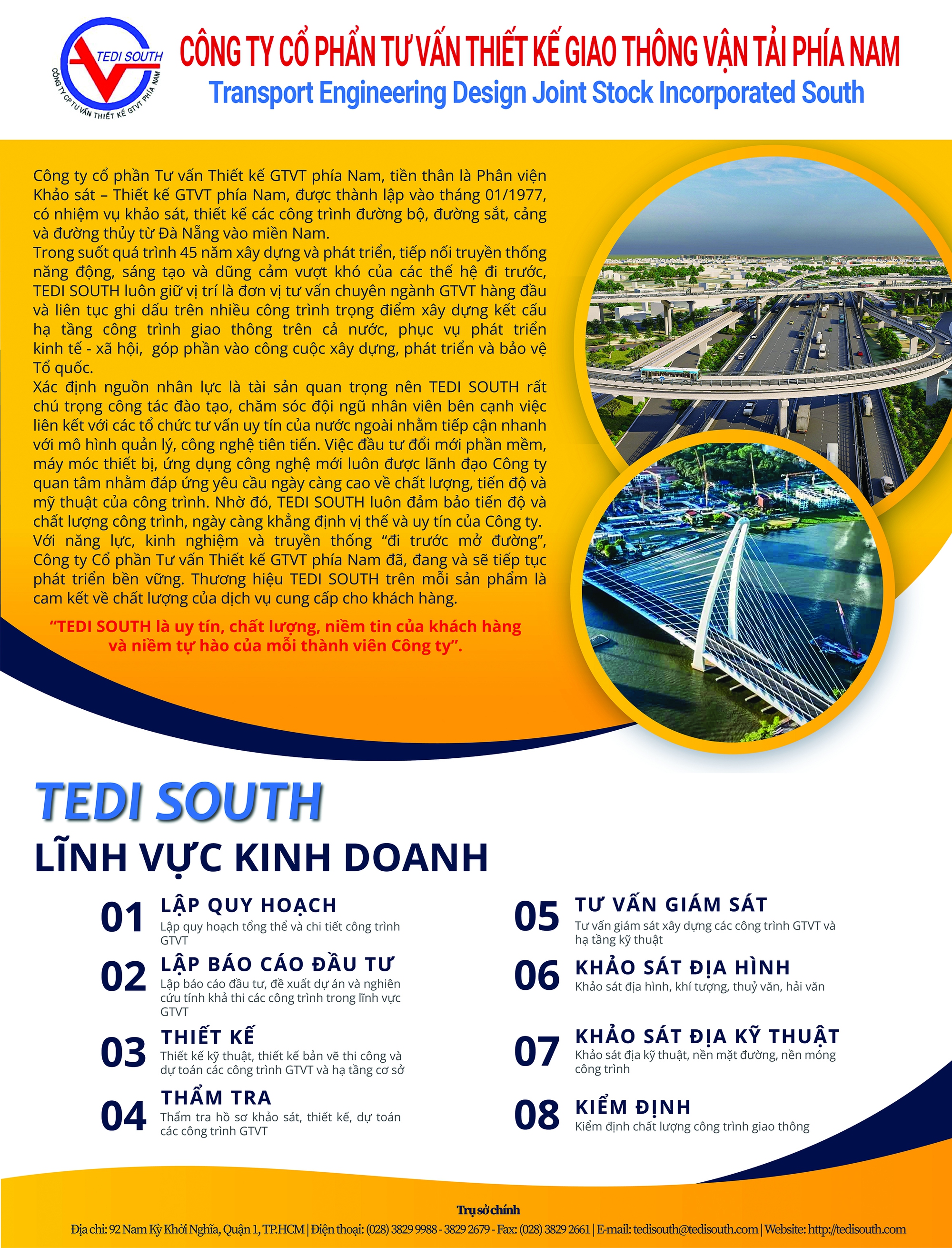 Công ty cổ phần tư vấn thiết kế giao thông vận tải phía nam - Ảnh 1.