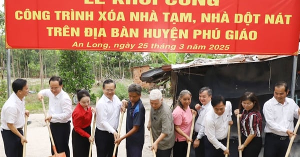 Binh Duong supports Nghe An and Bac Lieu with 90 billion VND to eliminate "temporary and dilapidated houses"