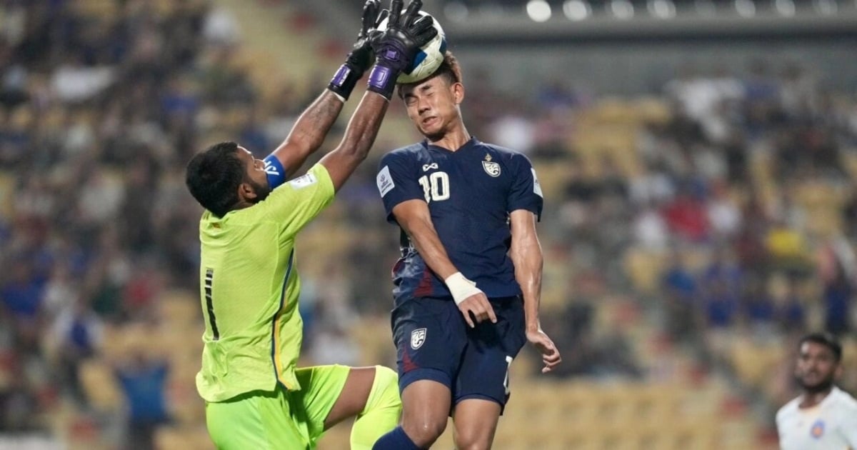 Thailand team struggled to defeat Sri Lanka in Asian Cup qualifiers