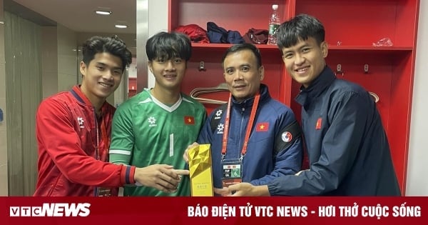 The best goalkeeper of U22 Vietnam in the Four Nations tournament in China