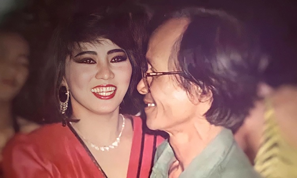 Photo of musician Trinh Cong Son and singer Cam Van.