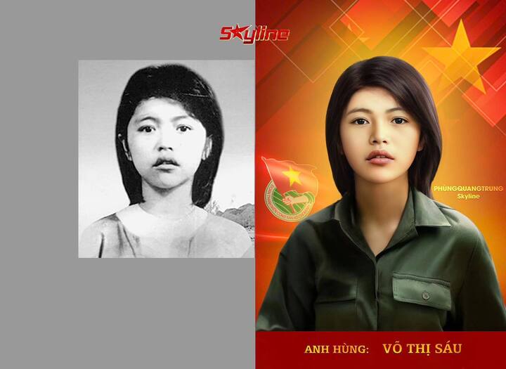 Hình ảnh Anh hùng Võ Thị Sáu.
