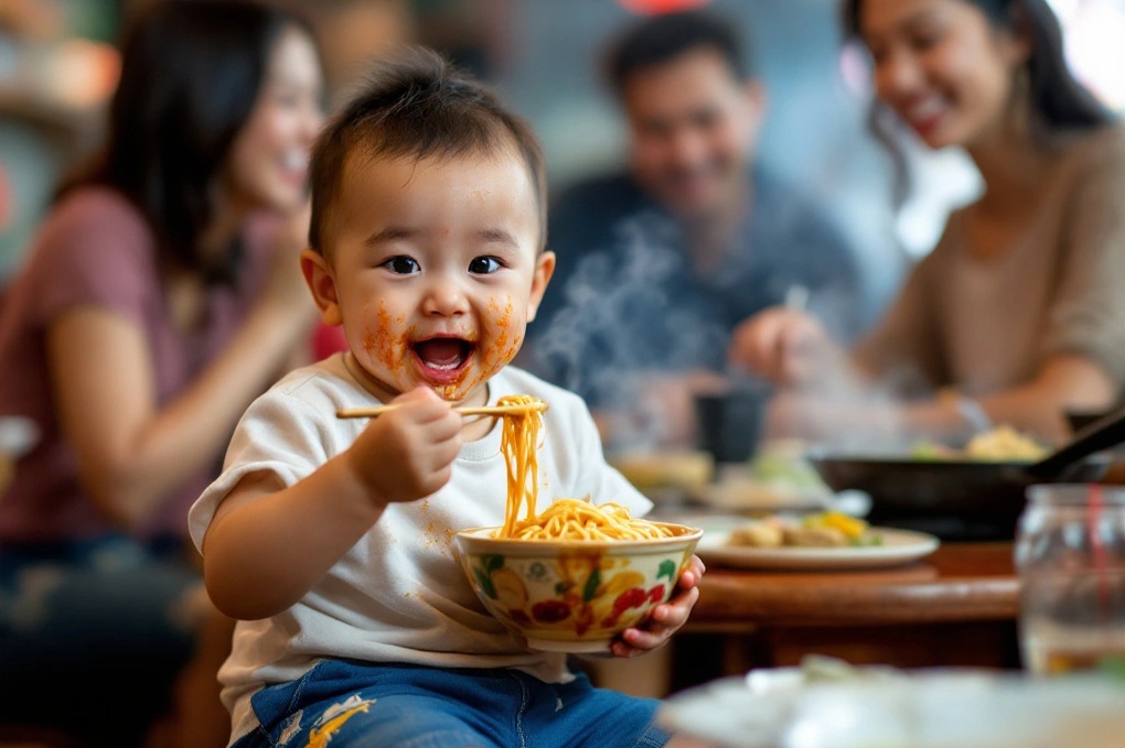 Để bé trai 2 tuổi đi vệ sinh vào cốc trong nhà hàng, người mẹ gây tranh cãi - 1