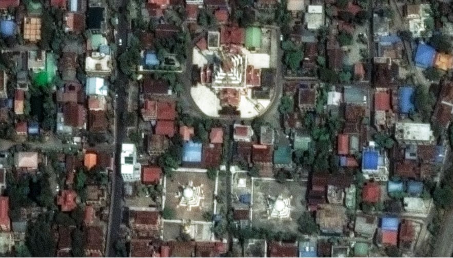 ミャンマー地震の恐ろしい崩壊を示すコンピューター画像（図9）